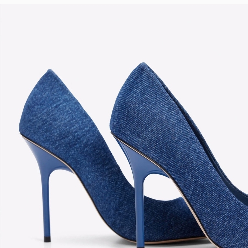 Good American Women's Blue Heels NIB - Picture 3 of 7